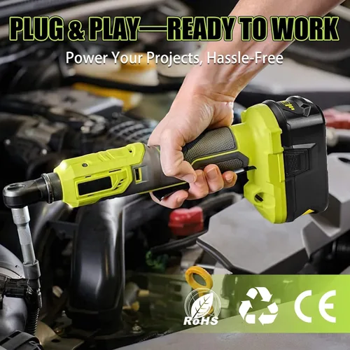 Vista 5 de Paquete de 2 baterías de repuesto de 7.0Ah P108 para Ryobi 18V y cargador Combo P117 compatible con baterías Ryobi P100 P102 P103 P104 P105 P106