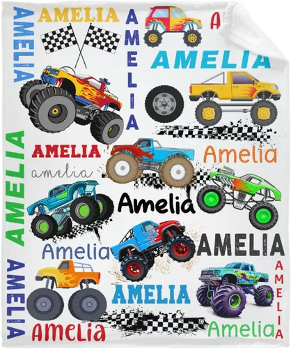 Vista 12 de Manta de bebé con texto en inglés «Just A Boy Who Loves Trucks» para niños y niñas, manta súper suave para envolver al recién nacido, acogedora