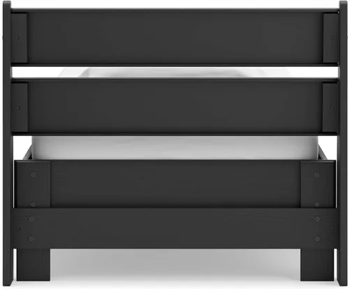 Vista 11 de Signature Design by Ashley Socalle - Cama casual de plataforma de doble panel, no necesita base o somier, color negro