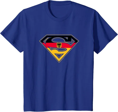 Vista 12 de Superman Camiseta German Shield, Azul / Patchwork, S Rojo