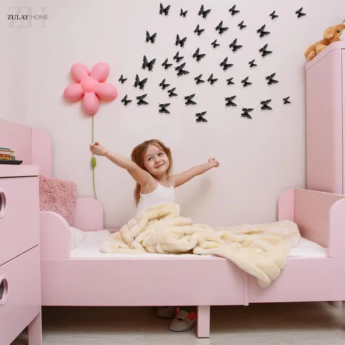 Vista 5 de Zulay Home Decoración de pared de mariposa 3D, 24 piezas con 3 tamaños diferentes, decoraciones extraíbles para habitación, cumpleaños, fiestas