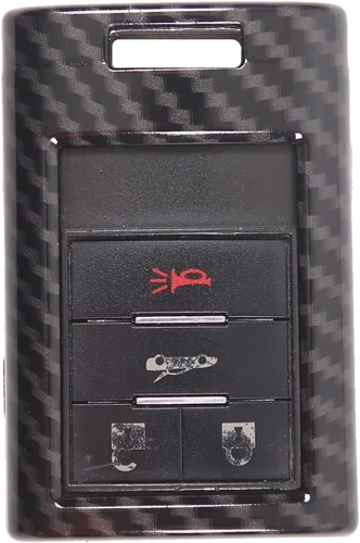 Vista 5 de Funda para llavero Chevy Corvette C6, 2005-2013, protección inteligente para llave remota, patrón de fibra de carbono