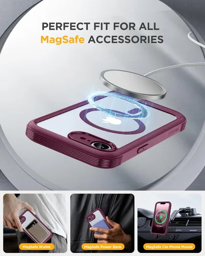 Vista 283 de Miracase Serie de vidrio para iPhone 11 de 6.1 pulgadas, funda protectora de cuerpo completo resistente mejorada con protector de pantalla de vidrio