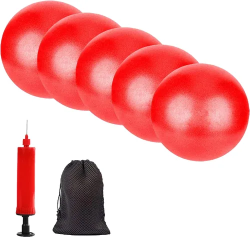 Vista 10 de Mini pelota de yoga de ejercicio de pilates, pelota de yoga inflable pequeña de 6 pulgadas, equipo de entrenamiento básico y terapia física