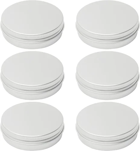 Vista 75 de Othmro Latas redondas de metal de 8.3 onzas, latas de aluminio, contenedores recargables de 8.5 fl oz, botellas de lata con tapa de tornillo