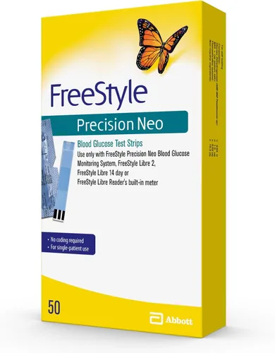 Vista 8 de Freestyle Precision Neo Tiras de prueba de glucosa en sangre, 50 tiras