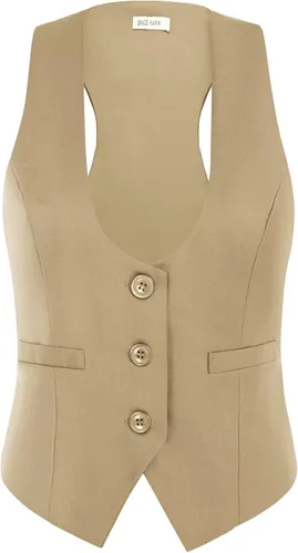 Vista 120 de GRACE KARIN - Chaleco corto para mujer con espalda cruzada, chaleco estilo académico y retrofuturista