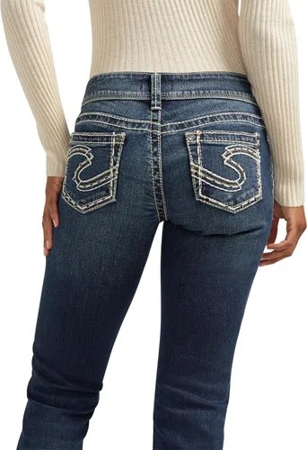 Vista 4 de Silver Jeans Co. Jeans Suki de tiro medio con corte de bota para mujer
