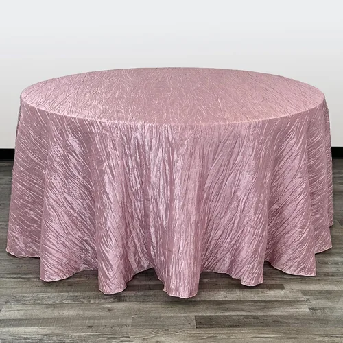Vista 33 de YOUR CHAIR COVERS - Mantel redondo de 90 pulgadas con arrugas color rubor de tafetán – Elegante mantel brillante para bodas, fiestas y eventos