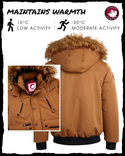 Vista 5 de CANADA WEATHER GEAR Chaqueta de invierno para hombre grande y alta, abrigo pesado tipo parka, chaqueta para hombres grandes y altos (M-5XL)