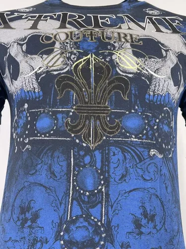 Vista 9 de Xtreme Couture by Affliction - Camiseta para hombre, color azul