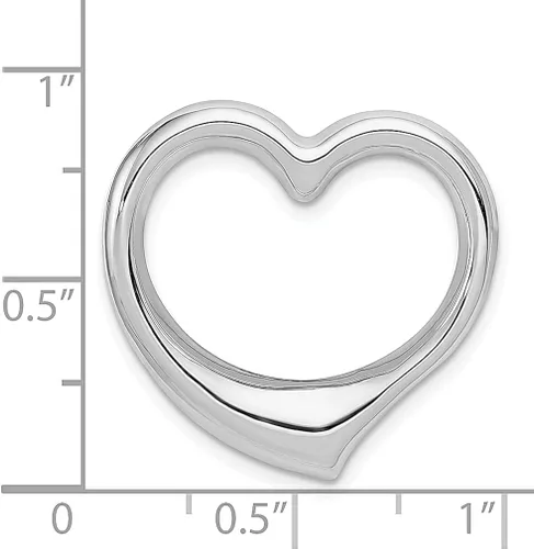 Vista 4 de Collar con dije de corazón de oro blanco de 14 quilates, joyería fina para mujer, regalos para ella, Oro blanco Piedra
