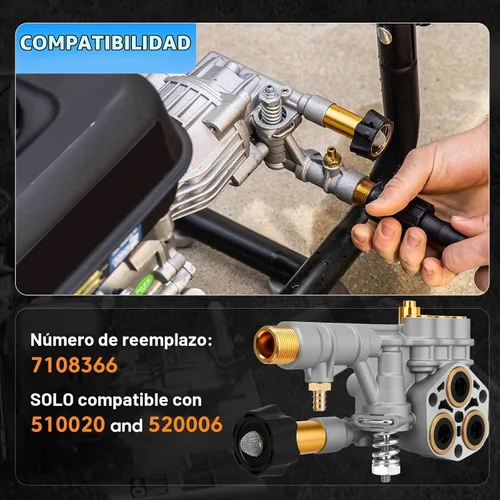 Vista 6 de 7108366 Kit de reemplazo del colector de bomba de lavadora a presión