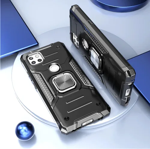Vista 2 de Funda delgada para Moto One 5G Ace con protector de pantalla, absorción de golpes, resistente a prueba de caídas, con soporte de automóvil, funda
