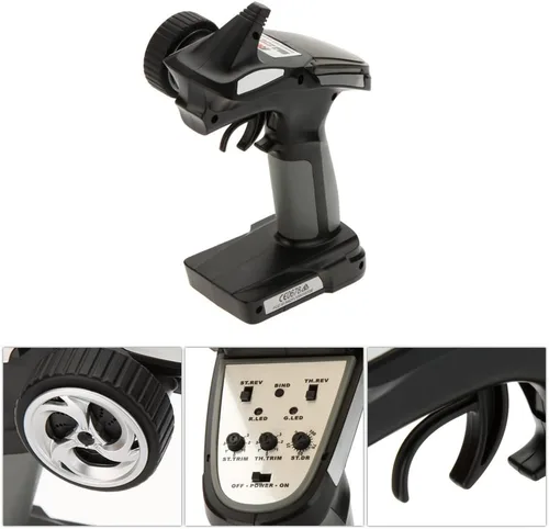 Vista 3 de Flysky FS-GT2E AFHDS 2A 2.4ghz 2CH Sistema de radio Transmisor para RC Car Boat con receptor FS-A3