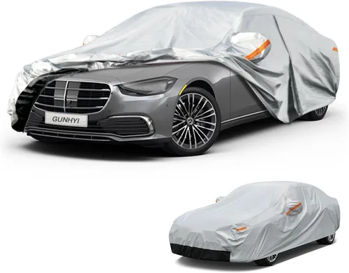 Vista 79 de GUNHYI - Funda de automóvil de 6 capas para Tesla Model 3 (2017-2025), impermeable para todo tipo de clima, protección UV contra la nieve, el sol