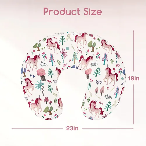 Vista 2 de Funda de almohada de lactancia, funda de almohada elástica y suave para bebés niños y niñas, fundas de almohada de lactancia materna para bebés