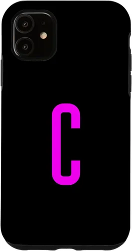 Vista 8 de iPhone 16 Letter C Magenta Favorite Initial Monogram Case
