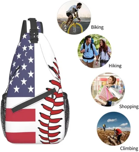 Vista 5 de SURERUIM Mochila ligera para el pecho, mochila cruzada para hombres y mujeres, linda mochila para gimnasio, deportes, viajes, senderismo