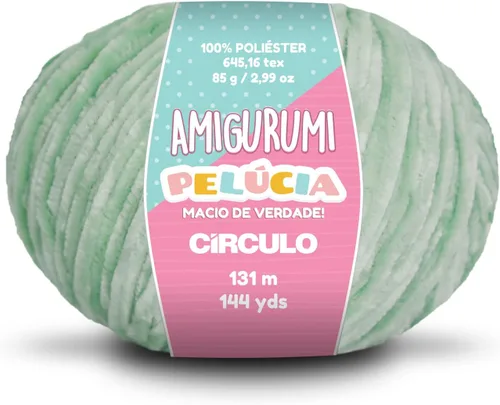 Vista 11 de Circulo - Hilo Amigurumi Pelucia, hilo especial de felpilla de terciopelo para amigurumi y manta, 144 yardas, peinado (1112 - crema)