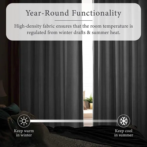 Vista 4 de Magic Drapes Cortinas plisadas de 84 pulgadas de largo, juego de 2 paneles de cortinas plisadas opacas para oscurecer la habitación, cortinas opacas