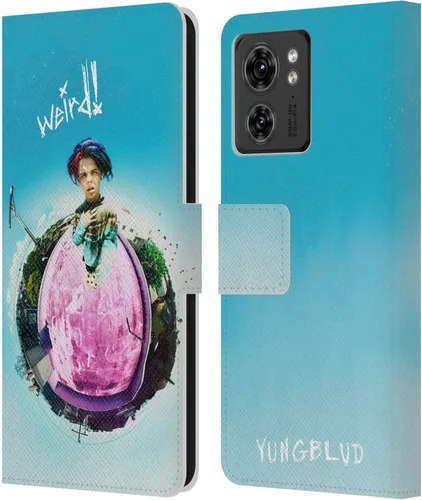 Vista 8 de Head Case Designs Yungblud Face Graphics - Funda de piel con licencia oficial compatible con Motorola Moto Edge 40