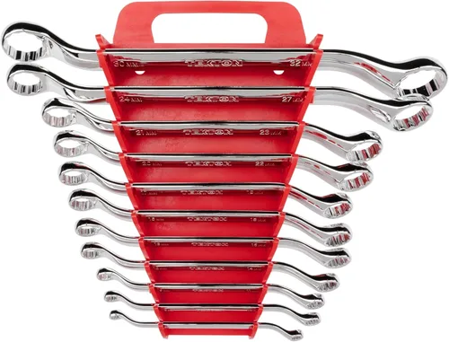 Vista 22 de TEKTON Juego de 5 llaves de caja con desvío de 45 grados con organizadores modulares (1/4-13/16 pulgadas) WBE95101