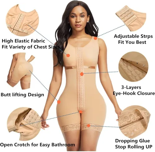 Vista 2 de Fajas Reductoras y Moldeadoras - Trajes de cuerpo completo para Fajas Colombianas Postparto Faja Faja Faja Colombianas Entrenador de cintura BBL