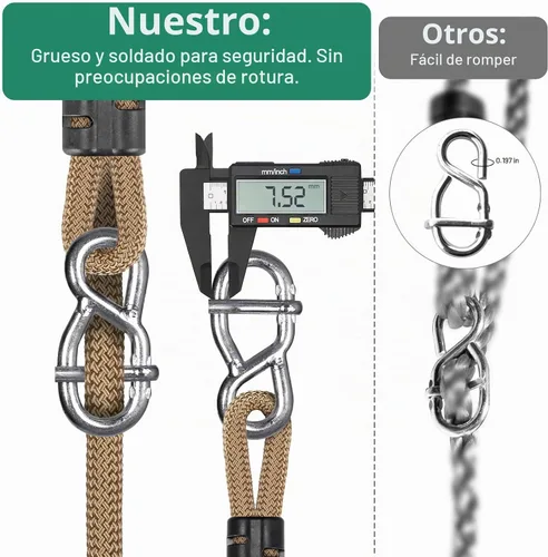 Vista 7 de SELEWARE Asiento de columpio resistente con cuerda ajustable, columpio de A: Asiento oscilante negro (1 paquete)
