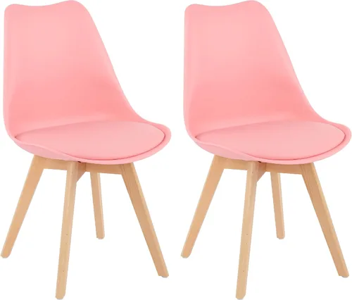 Vista 13 de LSSBOUGHT Sillas de comedor modernas de mediados de siglo con patas de Negro