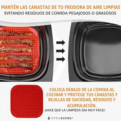 Vista 6 de Accesorios de rejilla para freidora de aire compatibles con Comfee, Dash, Nuwave® Brio 6qt + más Juego de accesorios para freidora de aire de 6.3