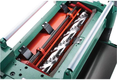 Vista 9 de Grizzly Industrial G0454Z - Cepilladora de 5 HP de 20" con cabezal de corte en espiral