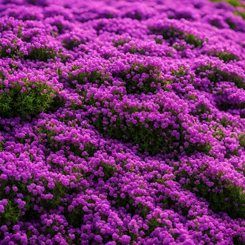 Vista 6 de Más de 2000 semillas de flores tradicionales de tomillo rastrero rosa púrpura