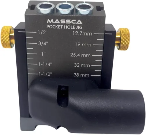 Vista 3 de Kit de plantilla de agujero de bolsillo Massca M1 - Plantilla de tornillo de bolsillo ajustable y fácil de usar - Plantilla de taladro resistente