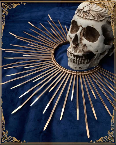 Vista 3 de Zivyes Corona de halo dorado Sunburst Spike Crowns Goddess Headpiece Halloween Decoración Accesorios