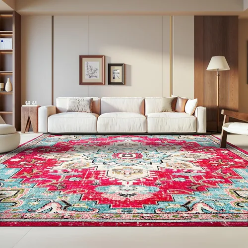 Vista 99 de Safavieh MAD473E - Tapete con diseño de medallón desgastado, bohemio elegante, colección Madison, no suelta pelos, fácil de cuidar, alto tránsito