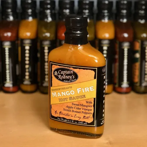 Vista 2 de Captain Rodney's Salsa picante de mango de reserva privada