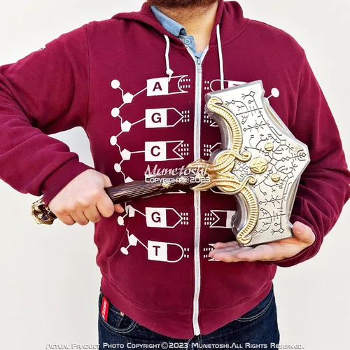 Vista 5 de Munetoshi 19 "espuma GoW Mjolnir Thor Hammer Aesir nórdico dios videojuego fantasía Cosplay Prop