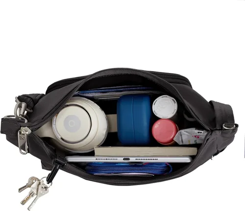 Vista 9 de Travelon - Bolso antirrobo clásico tipo bandolera con asa superior Negro