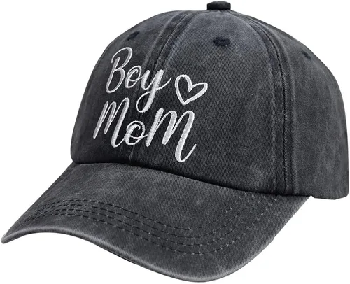 Vista 2 de Gorras de algodón bordadas ajustables para mamá, regalos para mamá, divertida gorra de béisbol para mamás