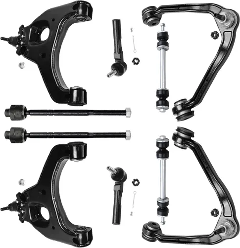 Vista 32 de Detroit Axle - Kit de suspensión delantera de 10 piezas para Chevrolet Trailblazer GMC Envoy 2004-2007 2005 2006 Soportes de brazo de control
