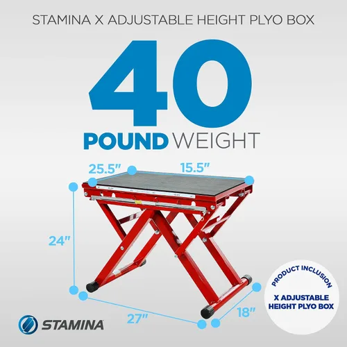 Vista 4 de Stamina X, caja Plyo de altura ajustable