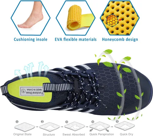 Vista 4 de Wyhan - Zapatos de agua para hombre y mujer, secado rápido, calcetines acuáticos, zapatos de buceo para playa, natación, surf, piscina, yoga