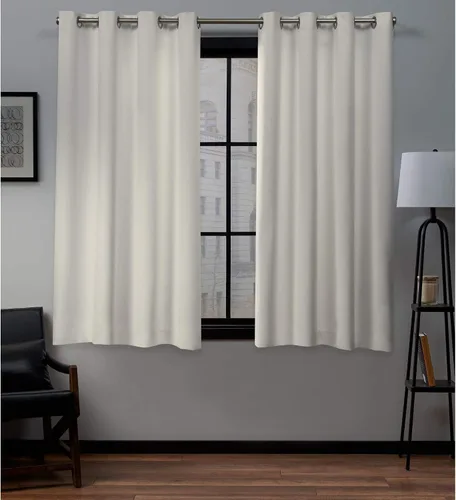 Vista 32 de Exclusive Home Curtains - Par de paneles de cortinas, modelo Academy, con ojales para bloqueo total de luz Blanco