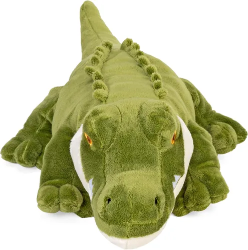 Vista 2 de Wild Republic Ecokins, cocodrilo, animal de peluche, 12 pulgadas, regalo para niños, juguete de peluche, hecho de botellas de agua recicladas