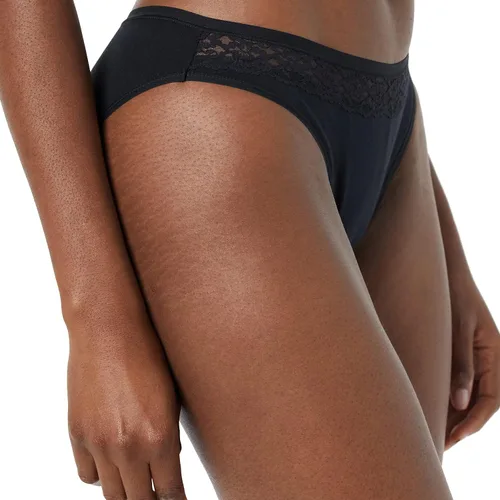 Vista 6 de Tienda Essentials Ropa interior de bikini de algodón y encaje para mujer, paquete de 4