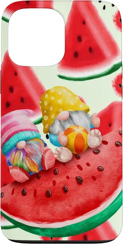 Vista 24 de Summertime with My Gnomies Watermelon Retro Beach Summer Case for iPhone 17
