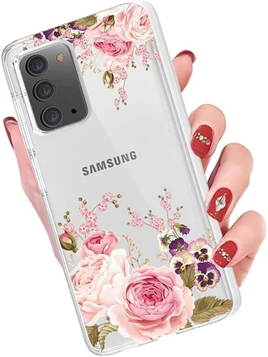 Vista 5 de Funda para Galaxy Note 20 5G, para Samsung Note 20 Linda Caso, Transparente Flexible Bumper TPU Suave Caucho Silicona Funda para Samsung Galaxy Note