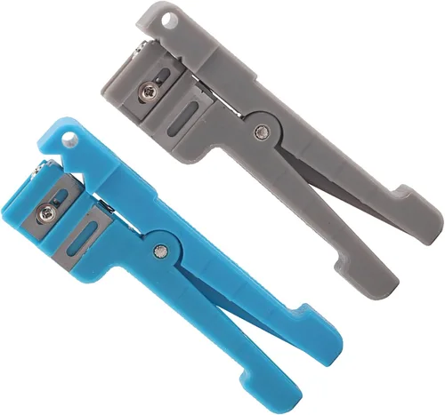 Vista 6 de Pelacables de fibra óptica para pelar cables coaxiales, herramienta cortadora de cables 45-163 + 45-162