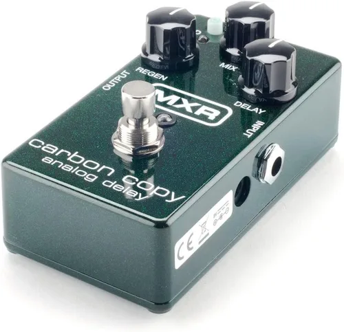 Vista 4 de MXR Paquete de pedal de retardo analógico de copia de carbono M169 con adaptador de CA/CC fuente de alimentación para 9 voltios CC 1000 mA, 2 cables